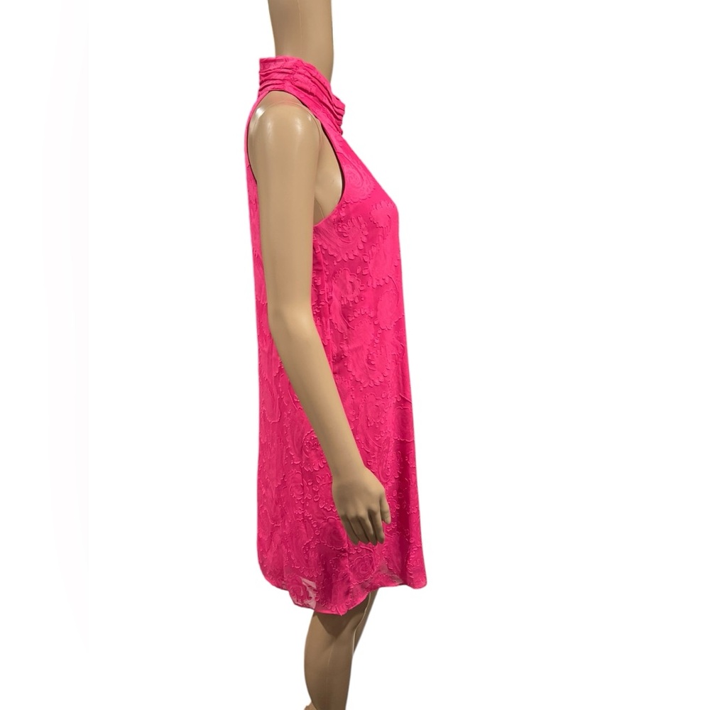 Lilly Pulitzer Kristine Halter Dress Pink Tango Tangerine Dream Jacquard size XS - Picture 7 of 16